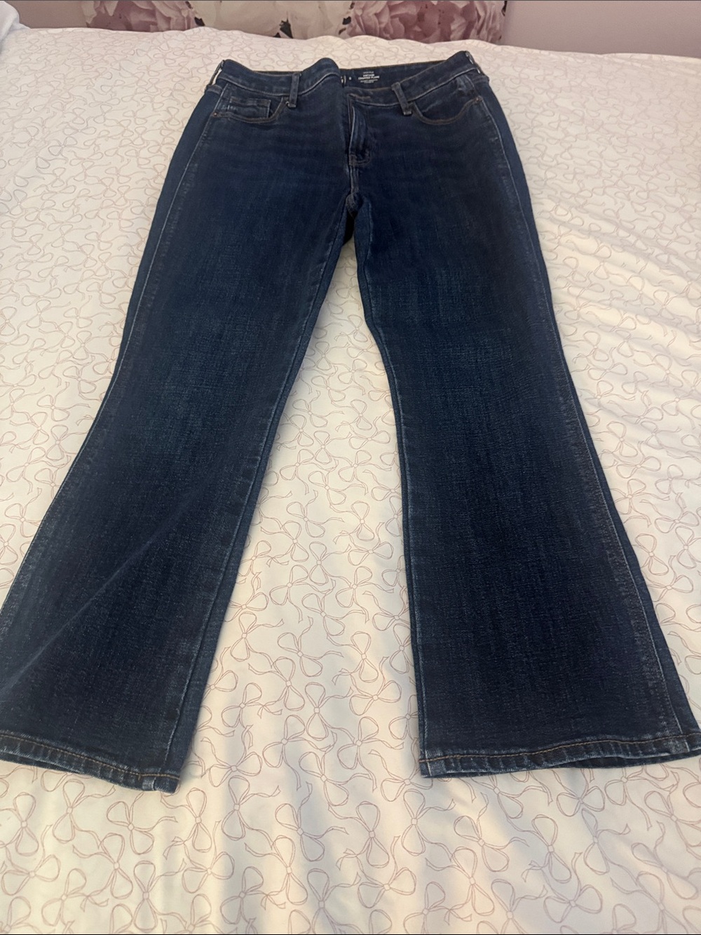 Old Navy Dark Blue Flared Jeans - Women’s Wide Leg